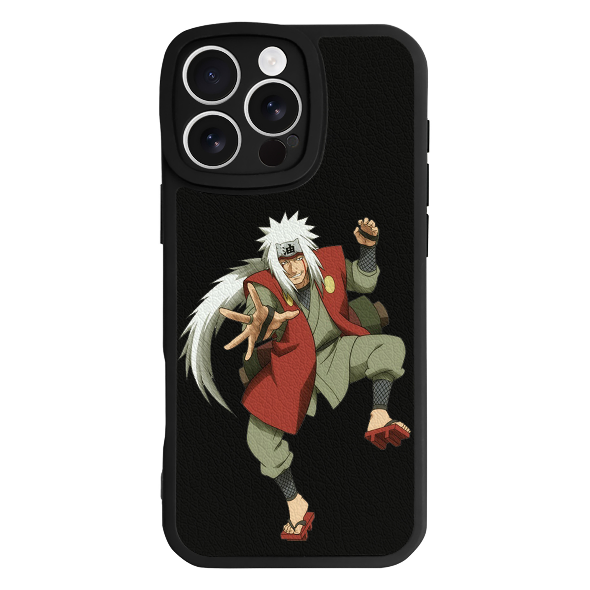 （画像用） NARUTO -ナルト- 自来也（じらいや） Jiraiya 【iPhone 16シリーズ対応】シリコンスマホケース（レザー調） 材質：シリコン